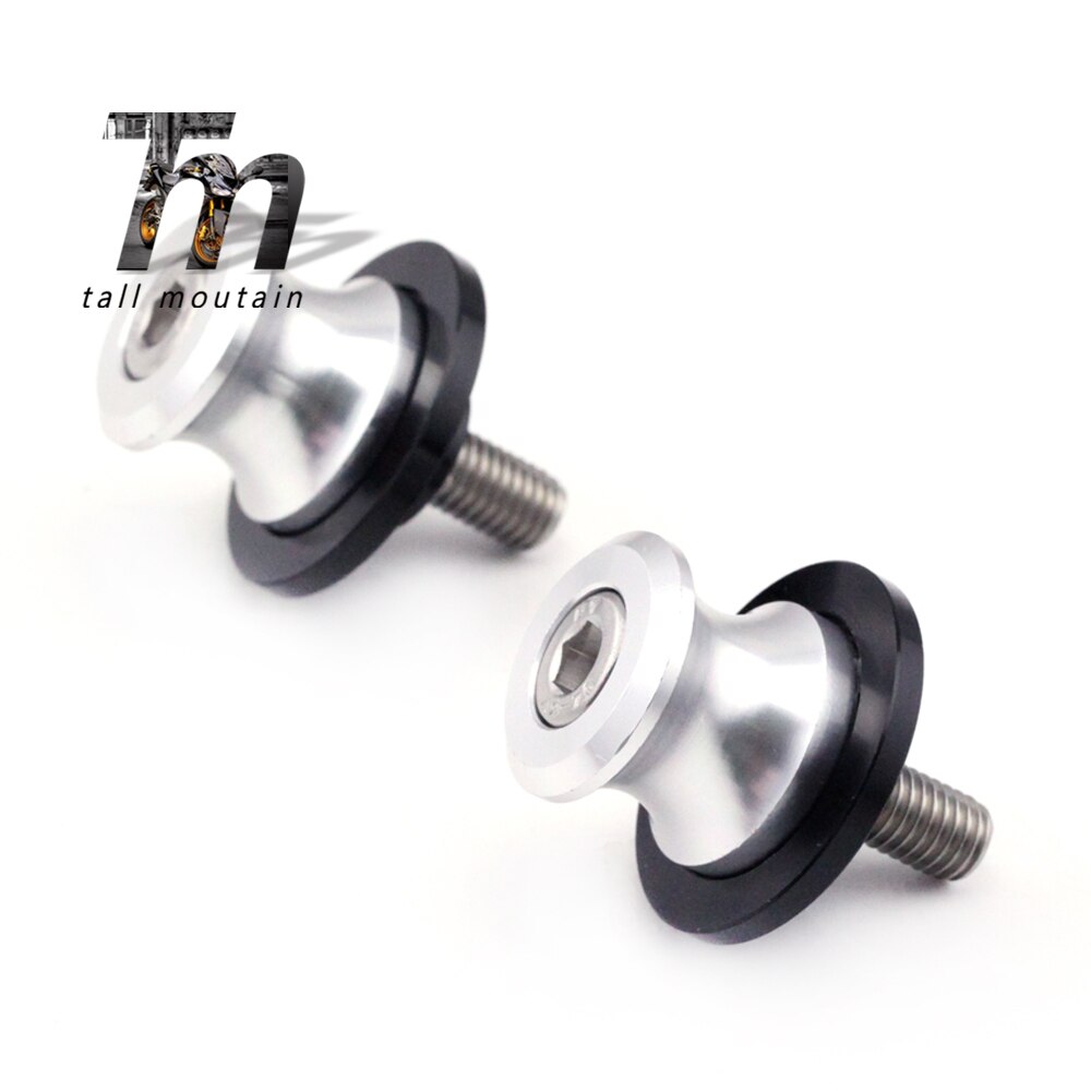 Swingarm Spools Slider For SUZUKI GSXR 125/150/600/750/1000 DL 650/1000 V-Strom GSX-R GSXR150 GSXR125 Motorcycle Stand Screw M8: Silver