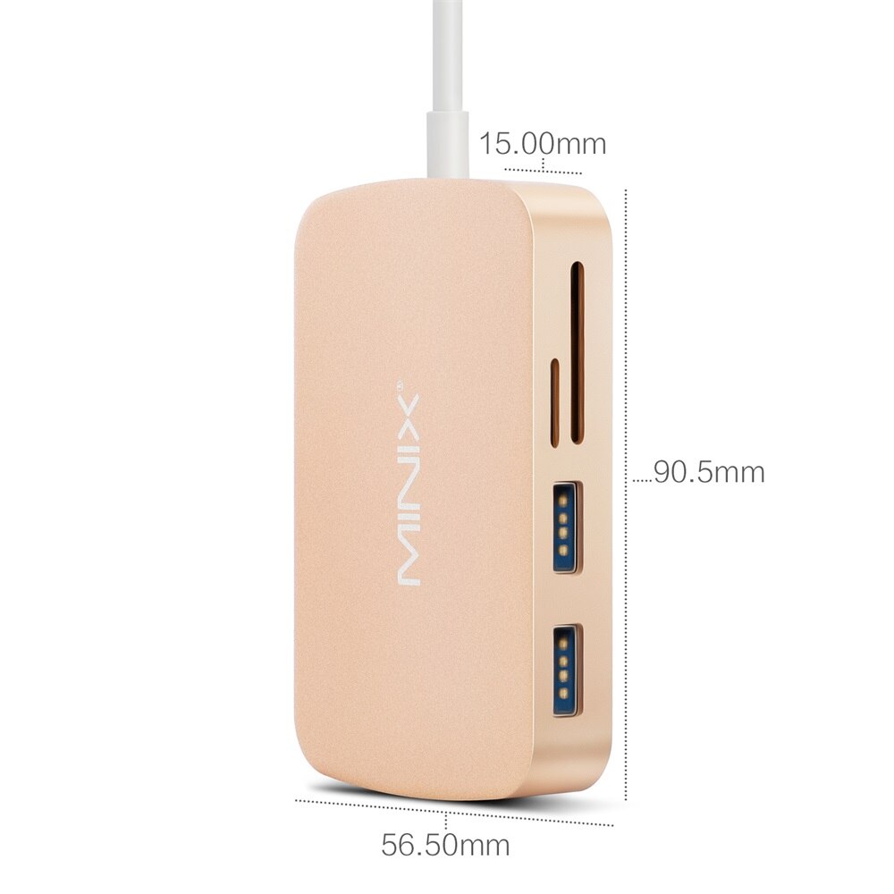 MINIX NEO C XGR HDMI-compatible Output Multiport Adapter Type C Hub With Power For Charging USB-C
