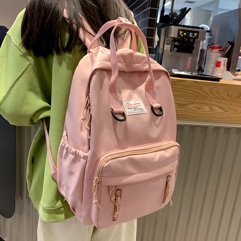 Novo kawaii estudante bookbag colorido mochila feminina à prova dwaterproof água para meninas adolescentes saco de escola