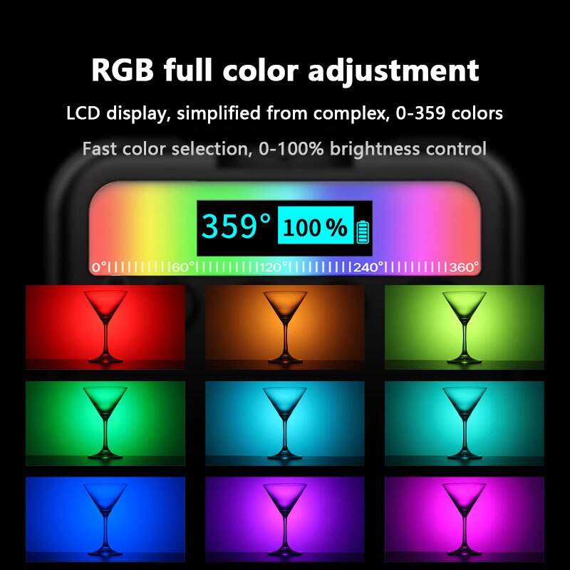 Ulanzi VL49 Mini Rgb Video Licht Verlichting Voor Fotografie 2000Mah 2500K-9000K Zoom Verlichting Fotografische Verlichting vlog Licht