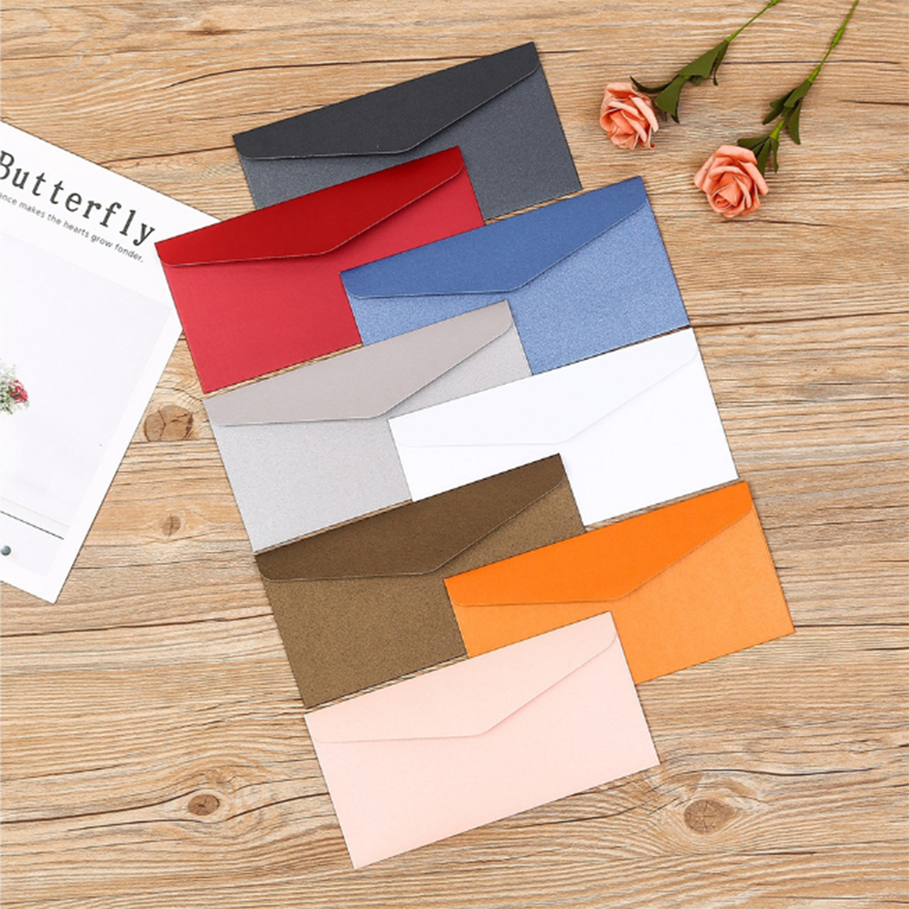 10pcs Candy Colors Envelope 11*17.6cm Postcard Wedding Invitation Card Paper Bag Wages Letter Paper Cover Office Stationery