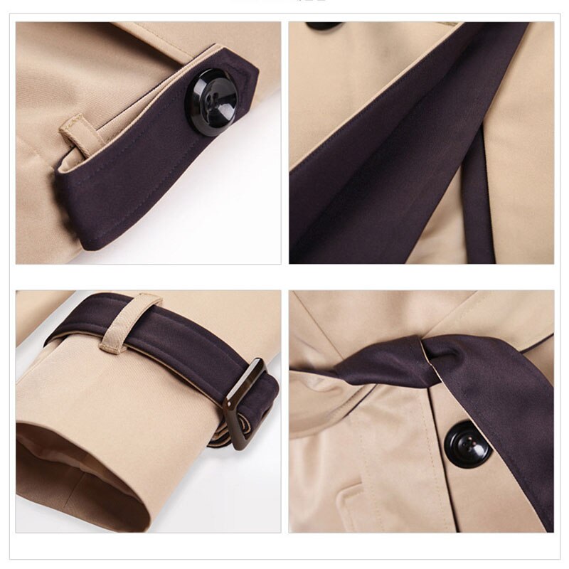 Efterår kvinder lang trenchcoat khaki med bælte klassisk afslappet kontor dame business outwear efterår frakke kvinde trench