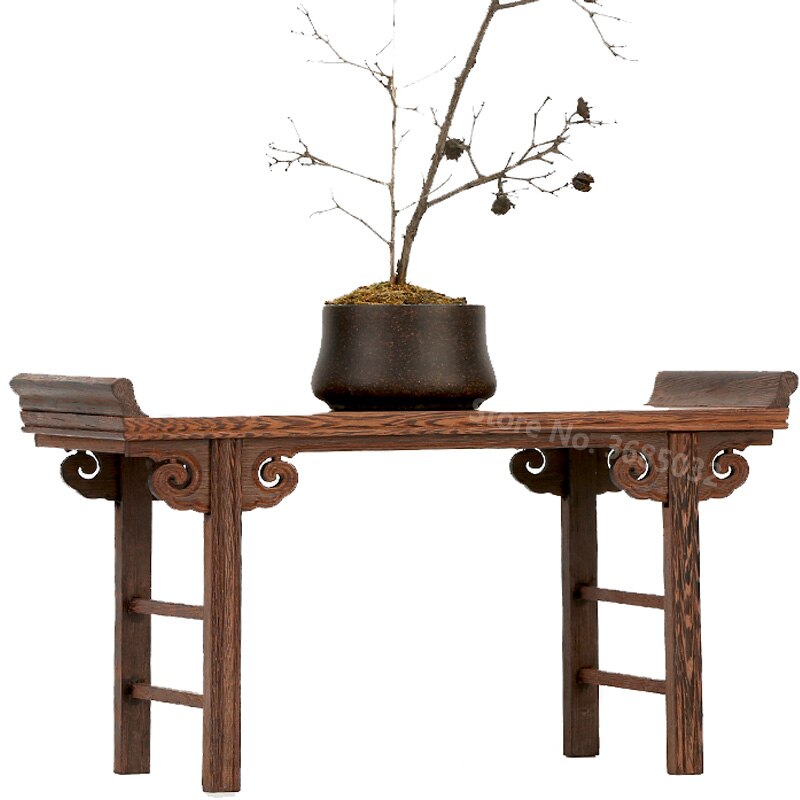 Til salg kinesisk lavt te bord redwood lille træ udskæring dekoration base vase buddha kistler display rack til te kaffe