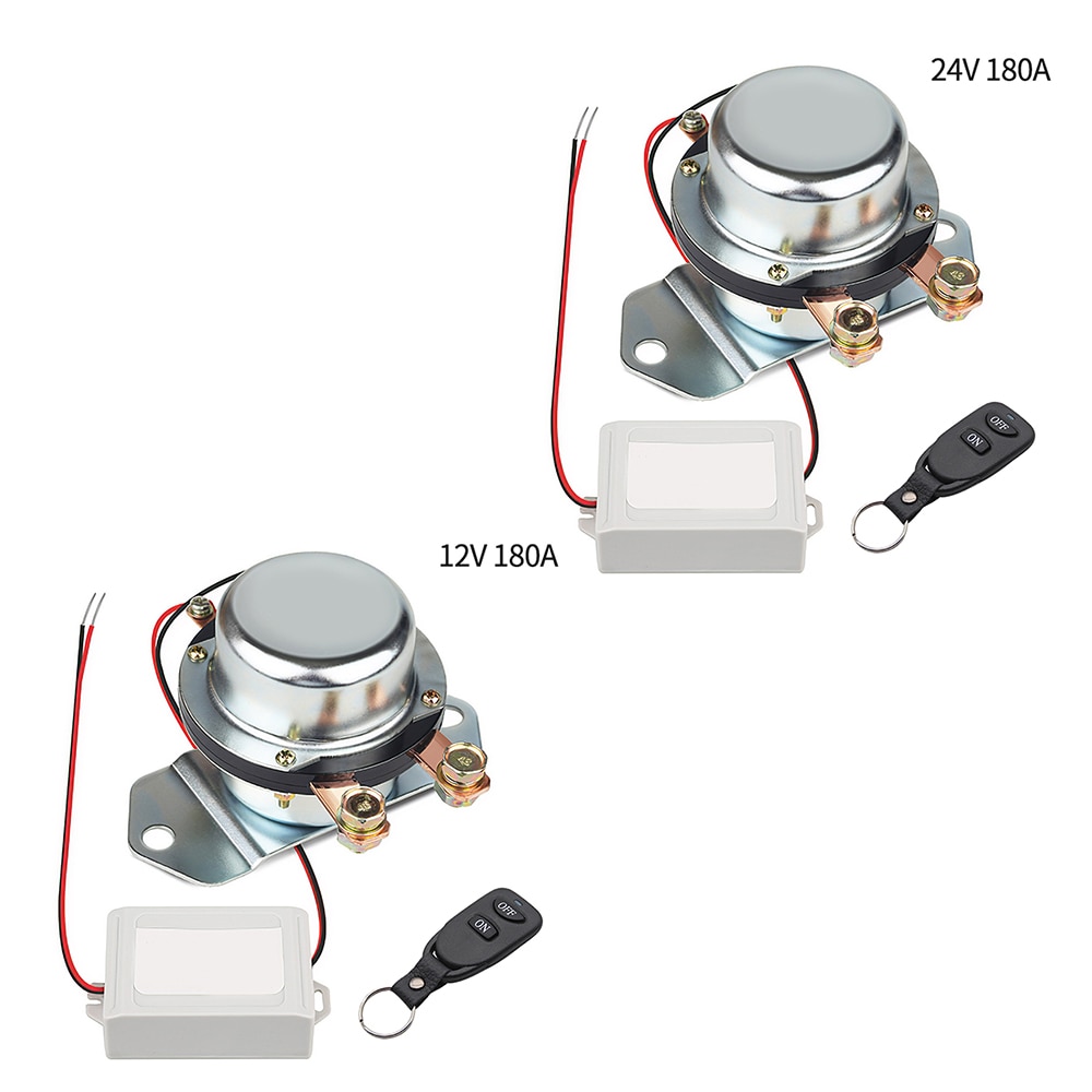 Vehicle Wireless Remote Control Car Battery Master Switches 24V/12V 180A Cut Off Switch Power Electromagnetic Disconnect