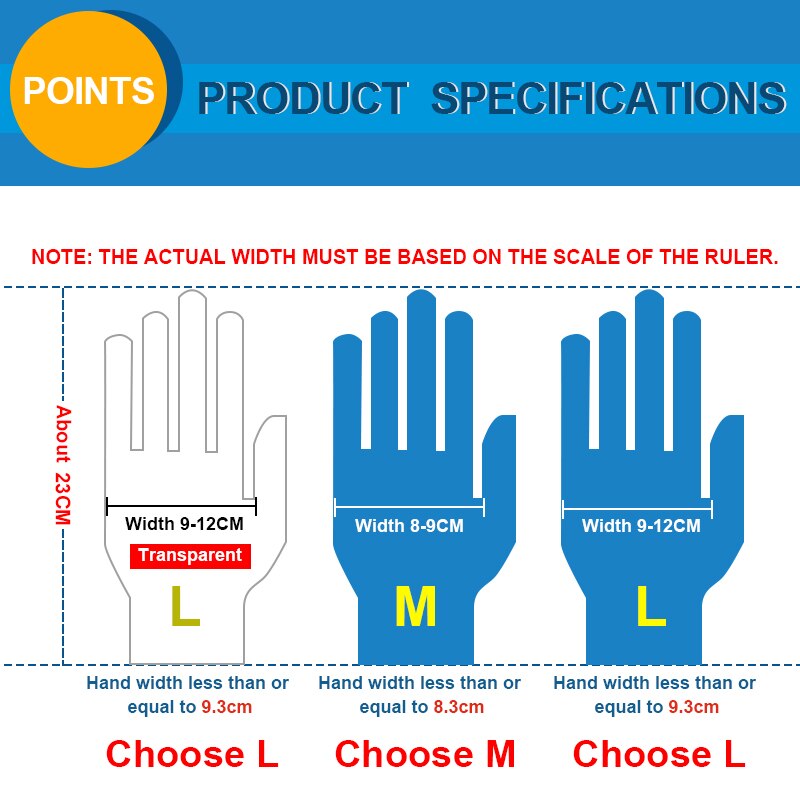 5 pares de guantes de goma de PVC para manicura, resistentes al agua, elásticos, para limpiar esmalte de Gel, antiestáticos, herramienta de Arte de uñas