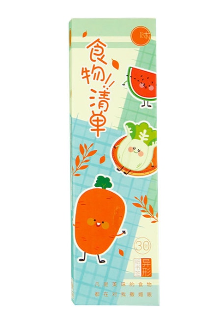 Food list diy paper bookmark(1pack=30pieces)