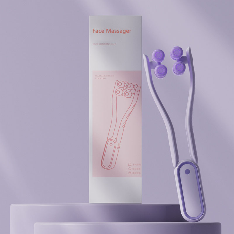 Rolle Gesichtsmassagegerät, tragbar, multifunktional, fördert sterben Gesichtsabsorption, entspannendes Hebe-Gesichtsmassagegerät, Schönheits-Hautpflege-Werkzeug: Lila