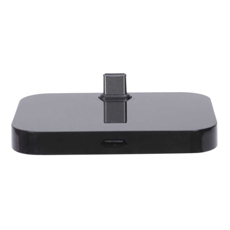 Mobile Phone Desktop Type-C Charger Stand Holder Cellphone Usb-C Charging Docking Station Black