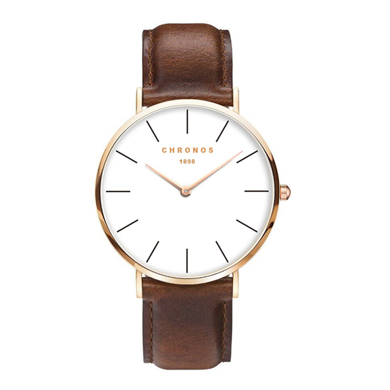 CHRONOS Horloges Mannen Mode Unisex Horloge Quartz Horloge Heren Rose Goud Mannelijke Klok Relogio Masculino: CH 0221