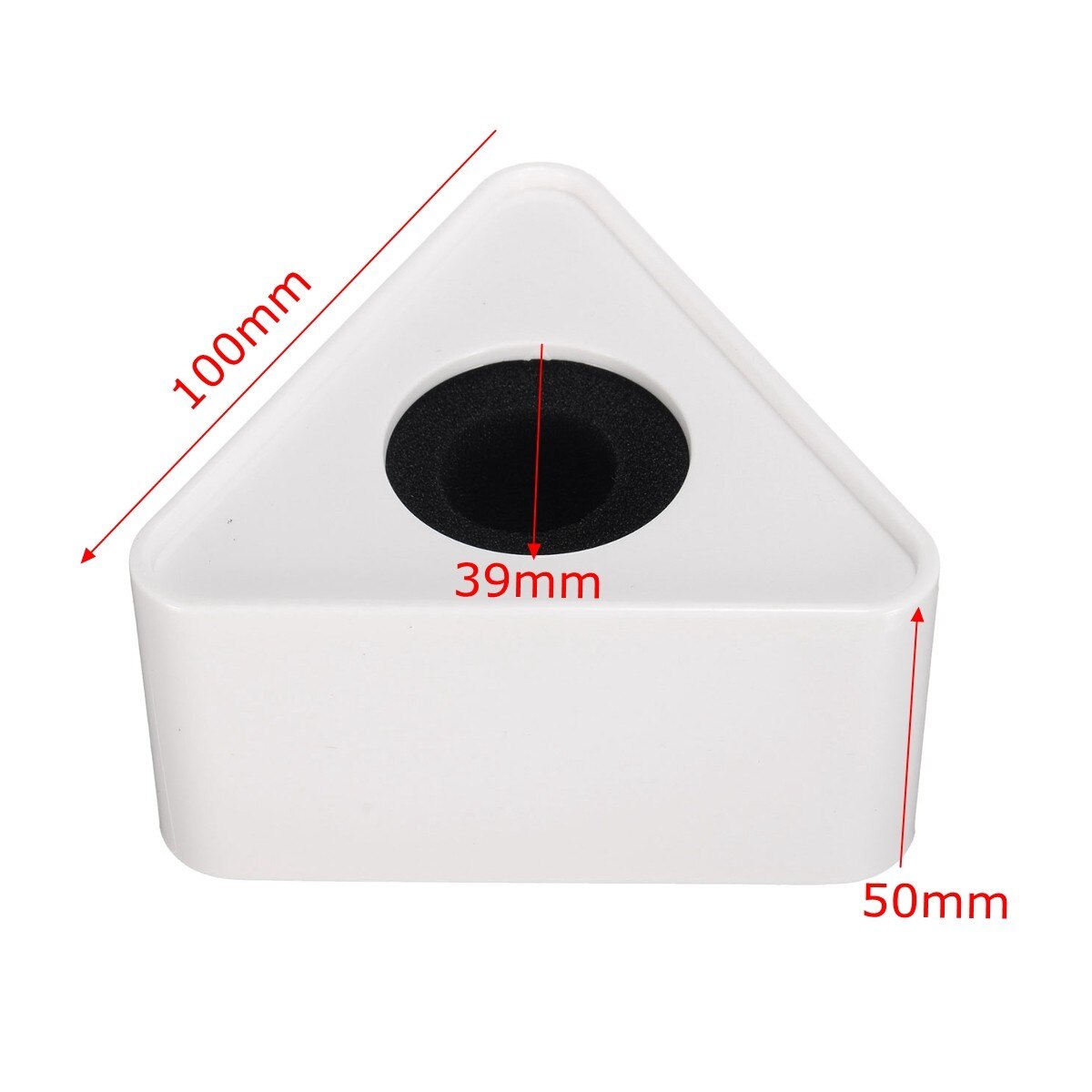 Black/White Diameter 39mm Mic Microphone Interview Triangular Logo Flag Station with Sponge