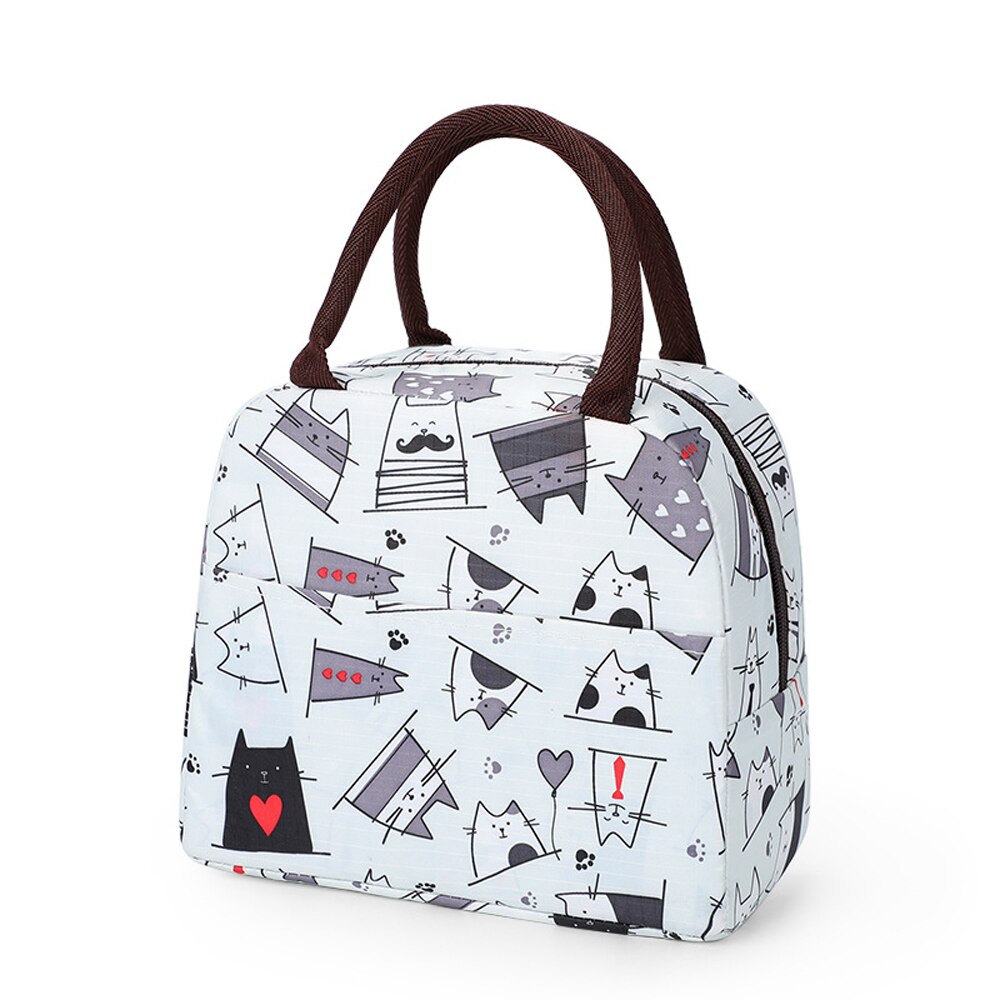 Bloemen draagbare geïsoleerde lunchtas met maaltijdvakje picknicktas tas voor thuis studenten kantoor buiten reizen