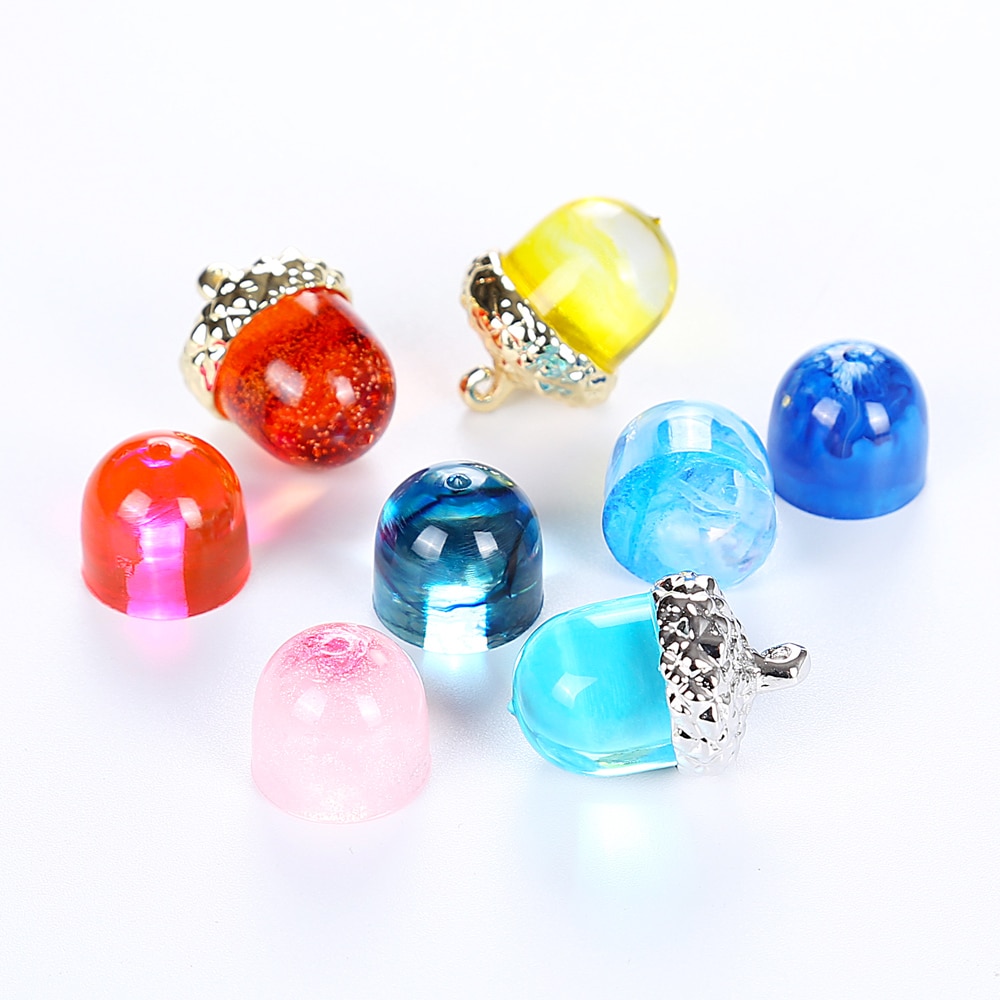Molde de epoxi de bellota de cristal para accesorios colgantes joyas resina artesanía decorativa DIY Bellota tipo Moldes de resina epoxi