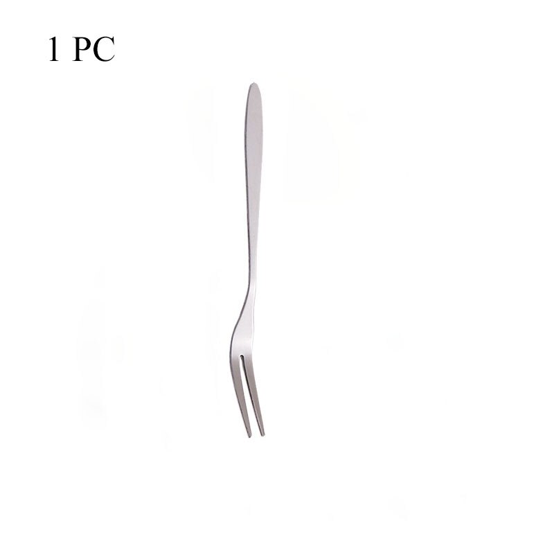 Widelec robić owoców ze stali nierdzewnej kolorowe przekąnarty deser ciasto widelce sałatkowe impreza stołówka sztućce narzędzia kuchenne вилка столовые приборы