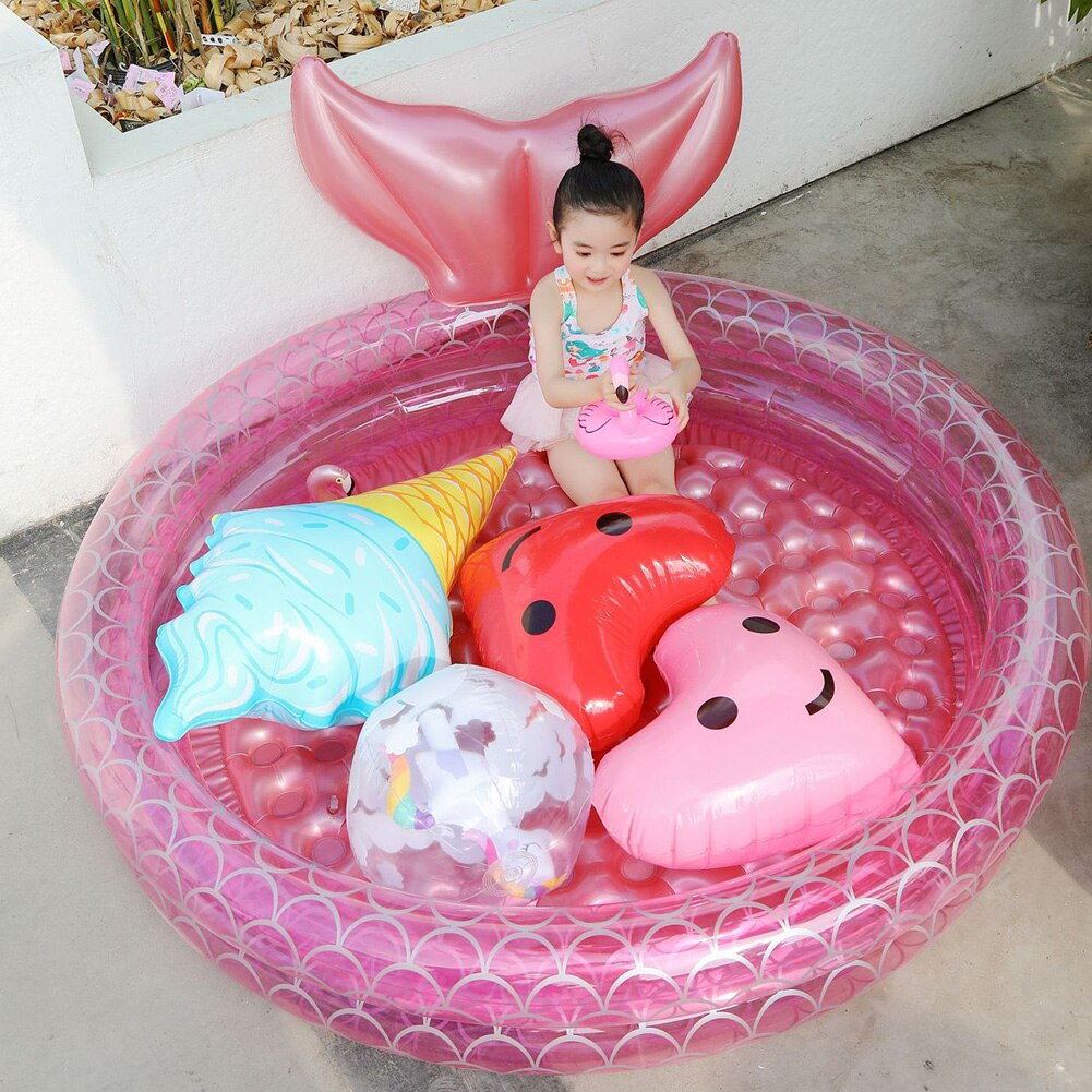 Verdickte, aufblasbare pvc-poolmatte mit doppelter lage, sicherheitsbadewanne, spielmatte, strapazierfähige strandmatratze, rundes becken, krabbelkissen