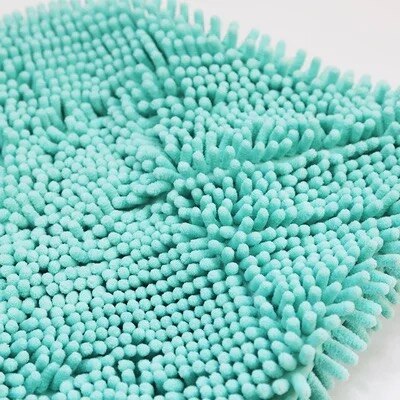 idYllife Pet Towels for Cats Dog Puppy Shower Baby Bathing Cleaning Soft Absorbent Drying Blanket Warm Mat Pet Grooming: Blue-green / 35x60cm