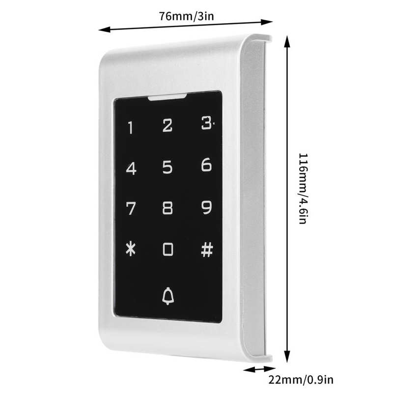 keypad Touch Door Keypad 125KHz Password Card Lock Wiegand26/34 Access Control System 116x76x22mm Access Control System