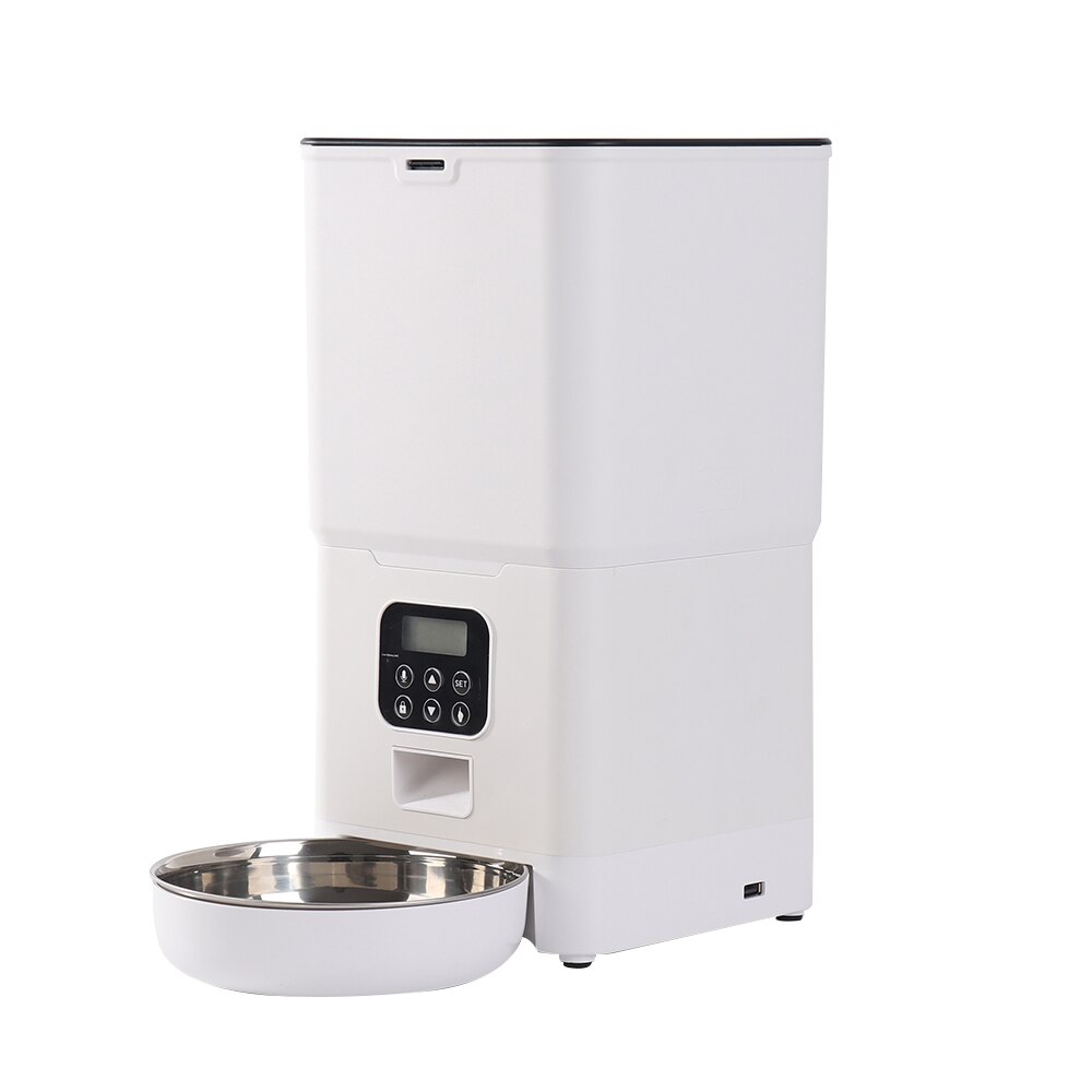 6l 4.5l 3.5l automatisk smart slow food foderautomat til kæledyr timing foderautomat kat hund elektrisk tørfoder dispenser foder 24 timers timer: 6l foderautomat