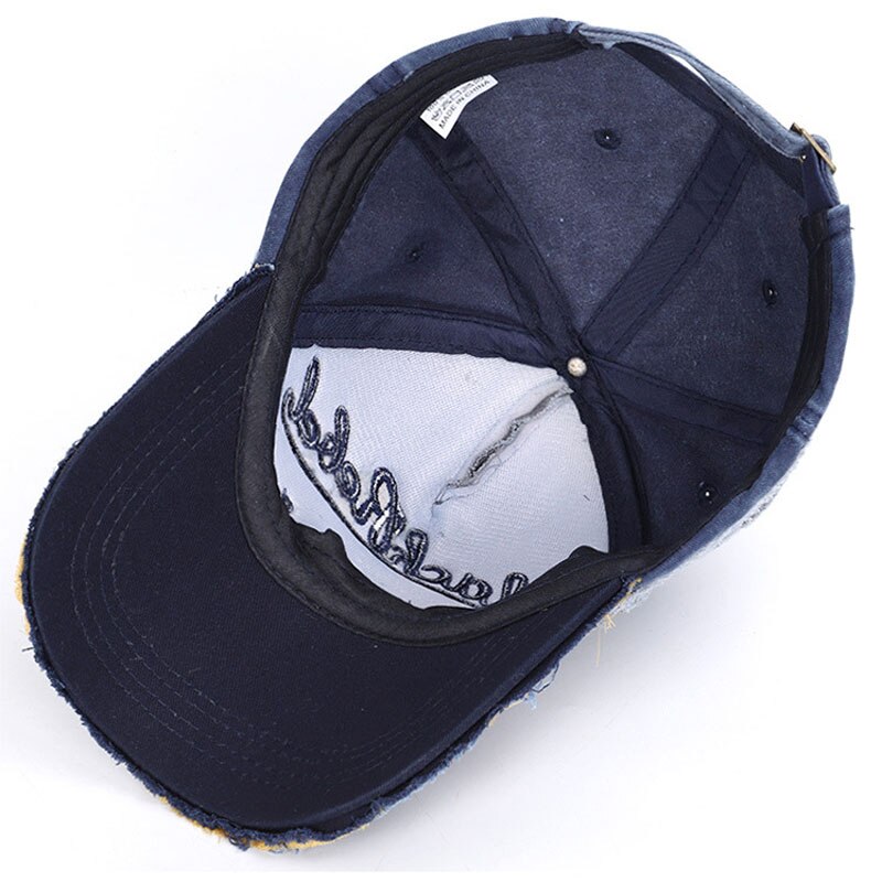 6 farve baseball kasket mænd kvinder snapback bomuld vasket denim hat kvinder vintage casquette brev far hat gorra hombre