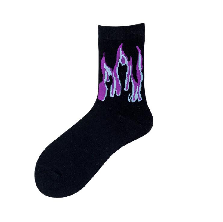 DON`T FOLLOW ME I AM LOST TOO casual men women letter socks hip hop Cotton skateboard high street harajuku funny happy socks: Fuchsia