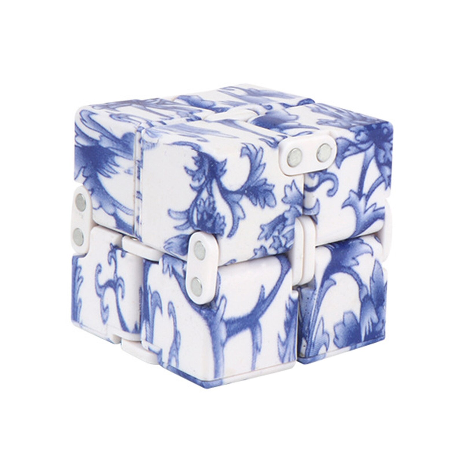 Stress Relief Toy Pocket Infinite Cube Blue And White Two Colors Porcelain Novelty Unique Fidget Decompression Toys For