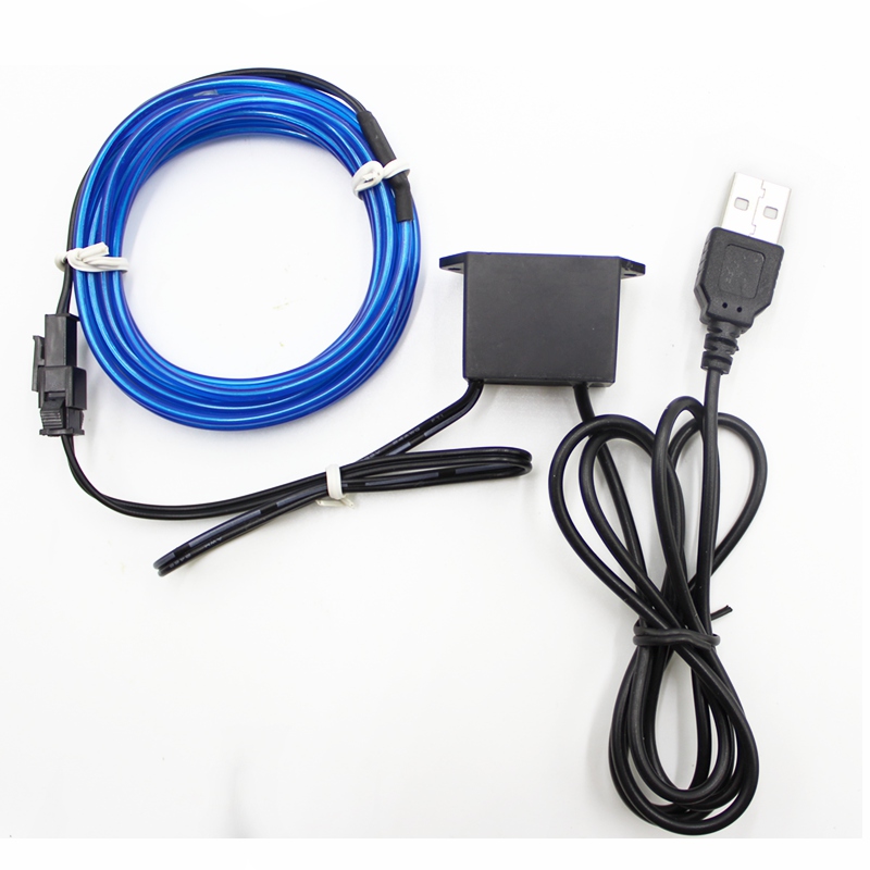 Adaptador de fuente de alimentación USB DC5V, controlador inversor para luz El cable electroluminiscente de 1-5M, CC a CA