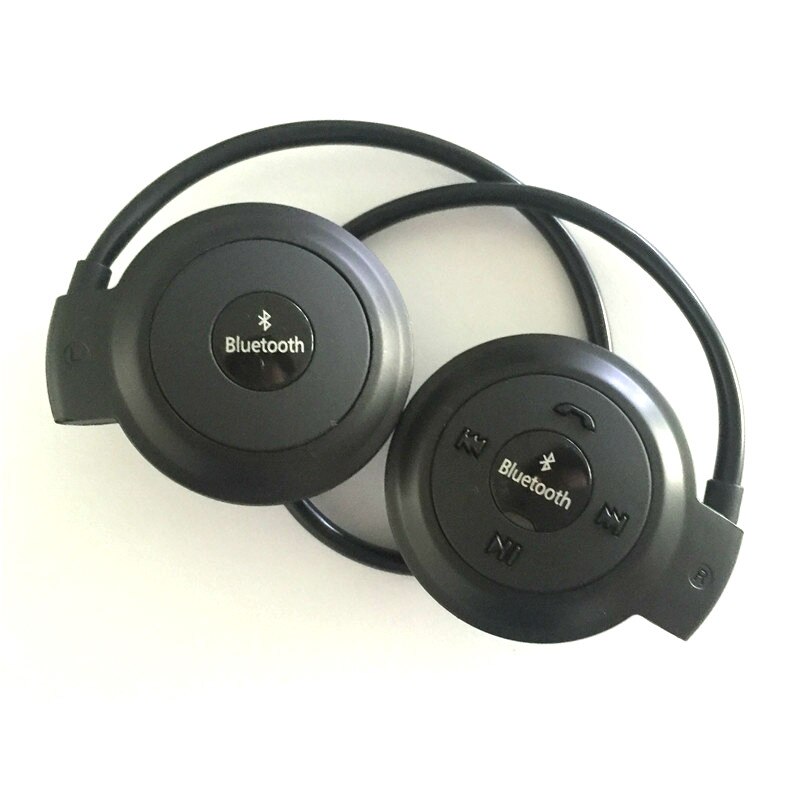 Mini auriculares Bluetooth 503 manos libres con reproductor MP3, Auriculares deportivos estéreo inalámbricos con soporte para tarjeta TF y Diadema FM: Black