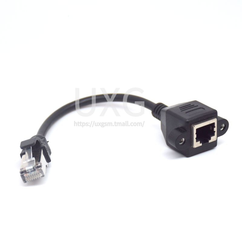 15CM RJ45 Short Cable Male to Female Screw Panel Mount Ethernet LAN Network Extension Cable rj45 female to male Cable 30cm/60cm
