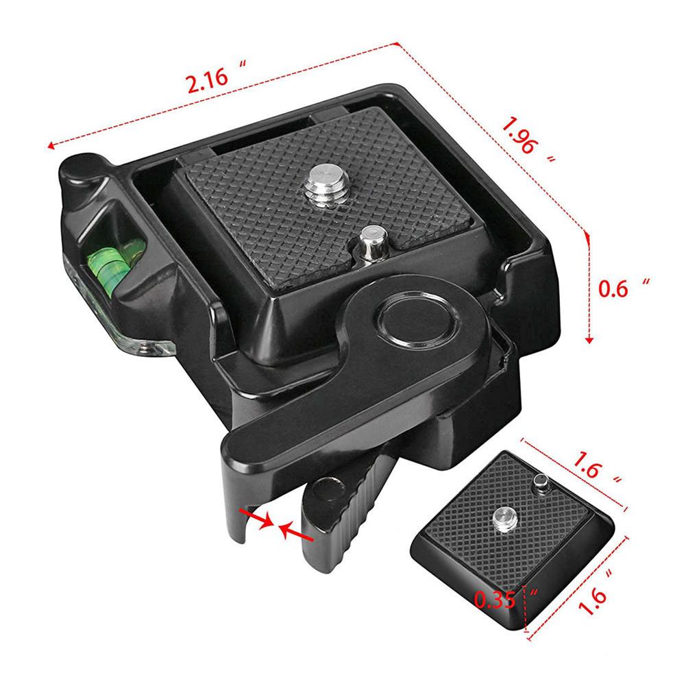QR40 Camera Camcorder Quick Release Plate for DSLR Cam Tripod Monopod Ball Head Double-Safe Lock Bolt Firmly Locked: Default Title