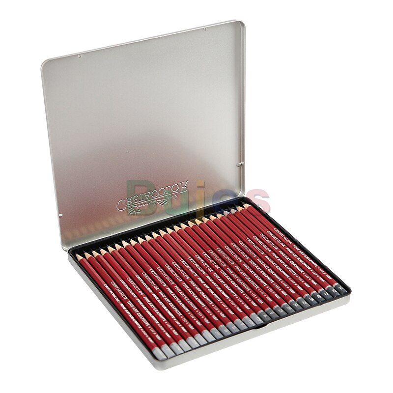 Imported from Austria CRETACOLOR graphite sketch pencil set 6/12/24 pcs graphite pencil sketch Iron box art supplies: 24 pcs