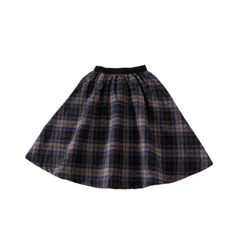 Herfstmeisjes geruite rokken, wollen kinderrokken, kinderrokken voor meisjes: 3t