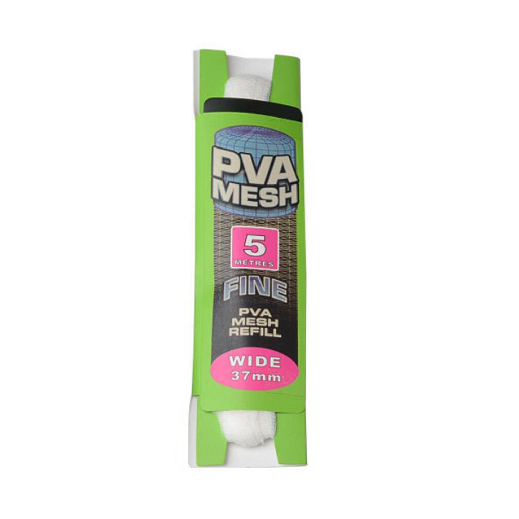 PVA, Soluble en agua cebo de pesca, bolsa de malla de red Soluble en agua, Media relleno, bolsa de cebo, 5M, red de protección para pesca de carpa: 37mm