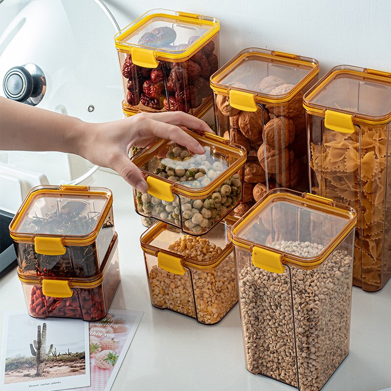ducts storage for kitchen Food storage box storage jars kitchen Food preservation box jar set sealed food container storage