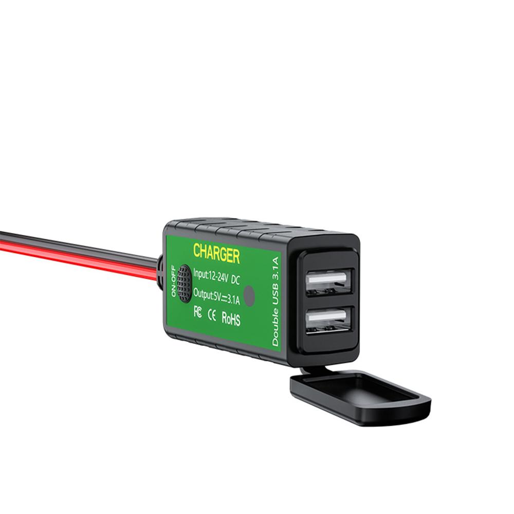 Universelle Wasserdichte 5V 2,1 EINE Motorrad Dual USB Ladegerät SAE zu USB Adapter mit an/aus Schalter für ich-Telefon Tablette praktisch GPS