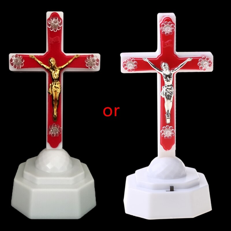 Led Licht Christus Jezus Lcon Kruis Thuis Kerk Bid Ornamenten Kerk Souvenirs QX2E