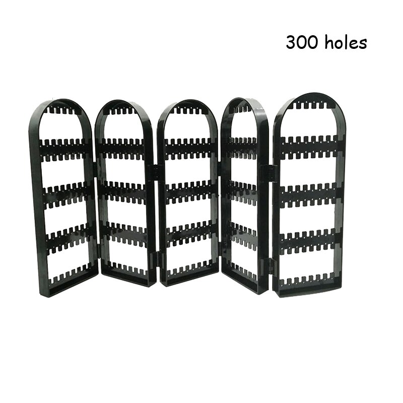 Jewelry Display Stand - 300 Holes - Folding Screen Earring Holder - Plastic Storage Box: B5 300holes