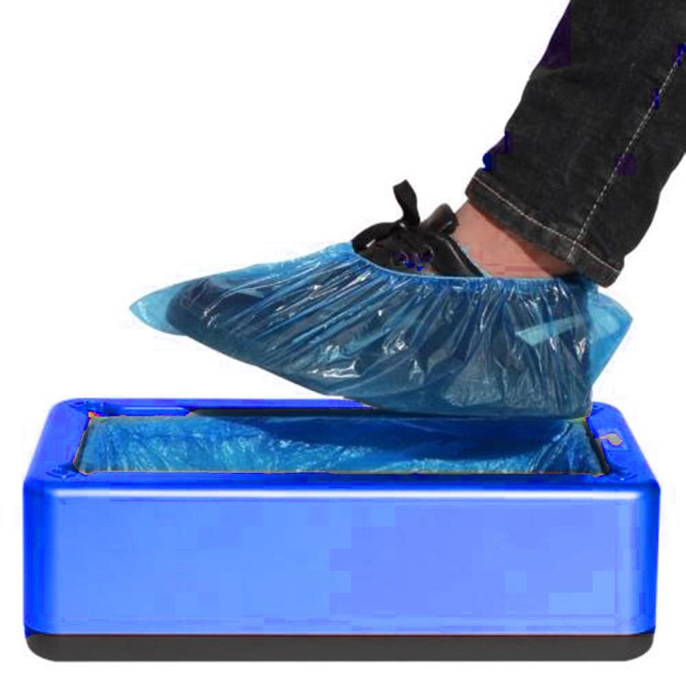 Automatic Shoe Cover Dispenser Automatic Shoe Covers Machine Home Office One-time Film Machine Foot Set Shoes: blue