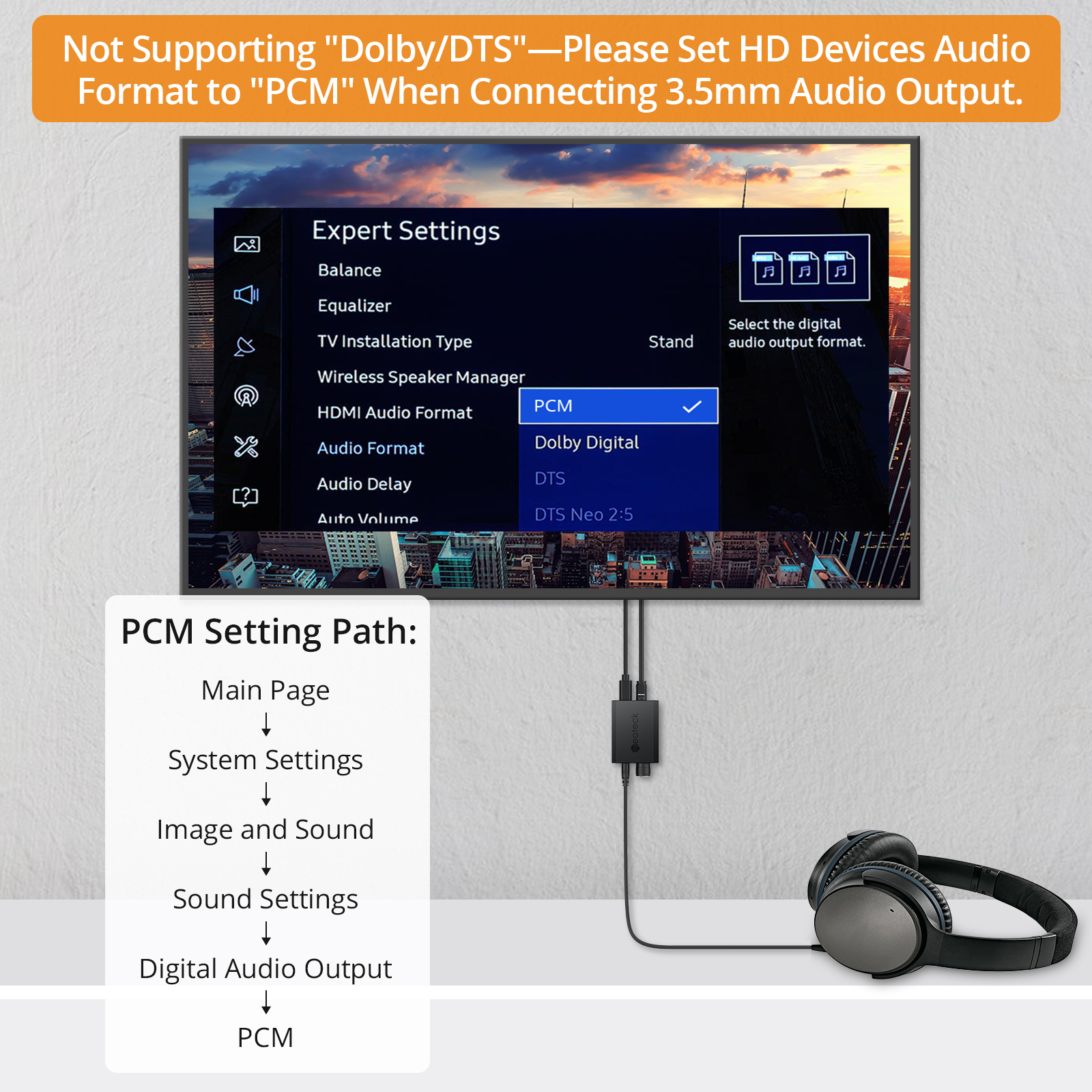 Convertitore DAC Neoteck 192kHz convertitore Audio da SPDIF a 3.5mm AUX da digitale ad analogico adattatore Audio ottico da Toslink a 3.5mm