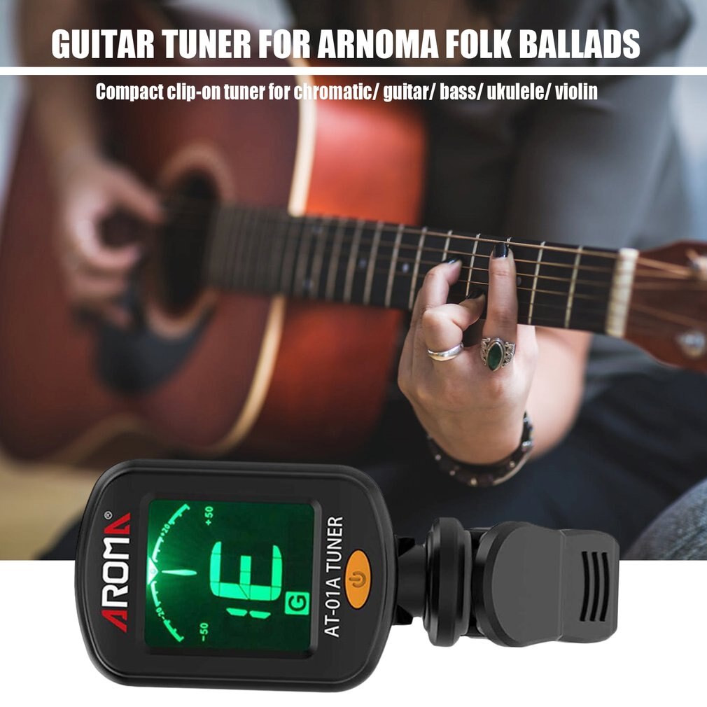 nouvel écran couleur de accordeur de guitare clipsable Rechargeable avec batterie intégrée câble USB pour guitare chromatique basse ukulélé