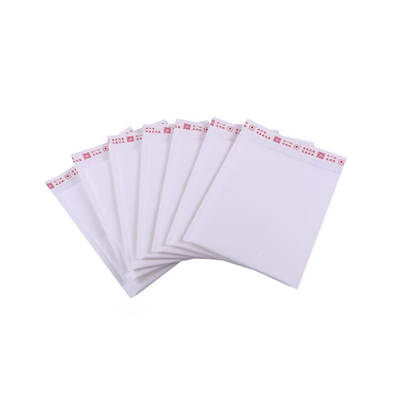 100Pcs White Paper Bubble Envelope Self Sealing Adhesive Bubble Mailers Waterproof Packaging Bags Business Supplies