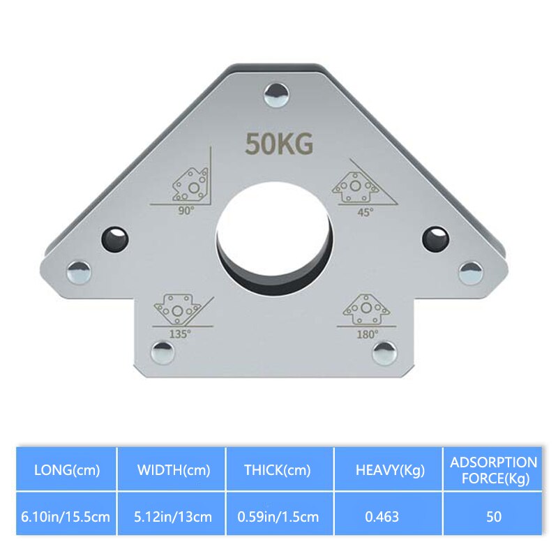 2pcs Welding Auxiliary Tool 50kg, 75kg Adsorption Force Welding Displacement Tool Electromechanical Welding Multi-angle Fixing