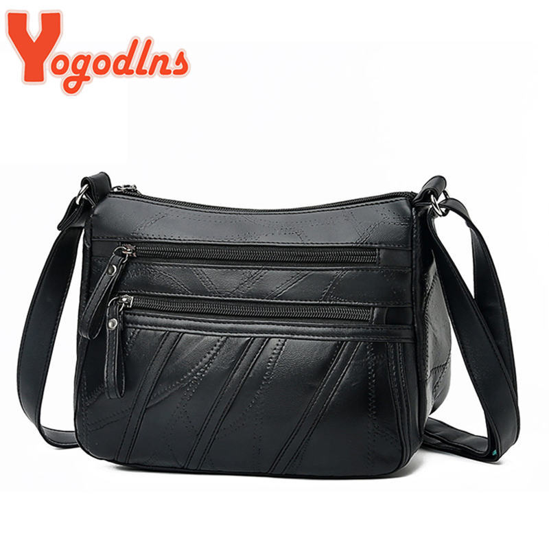 Yogodlns czarna moda damska solidna torba myte torba na ramię ze skóry PU dorywczo torba kwadratowa torebki damskie Crossbody