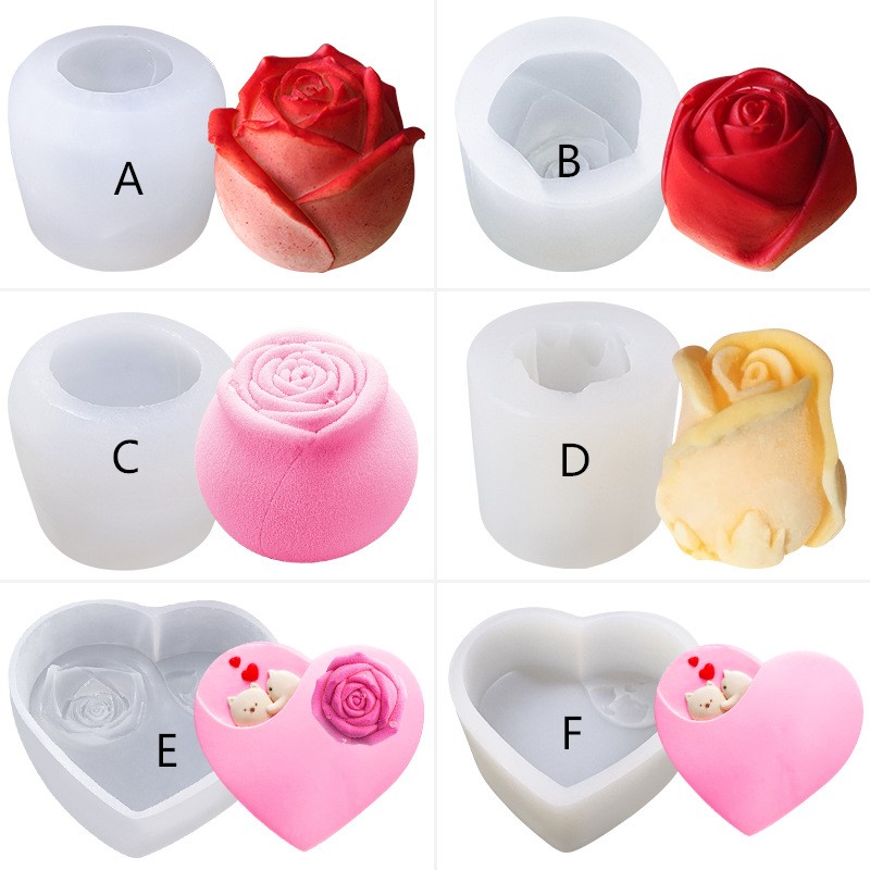 Big 3D flower Soap Mold Silicone Cake Candle Mould DIY Craft Peony Soap Making Molds