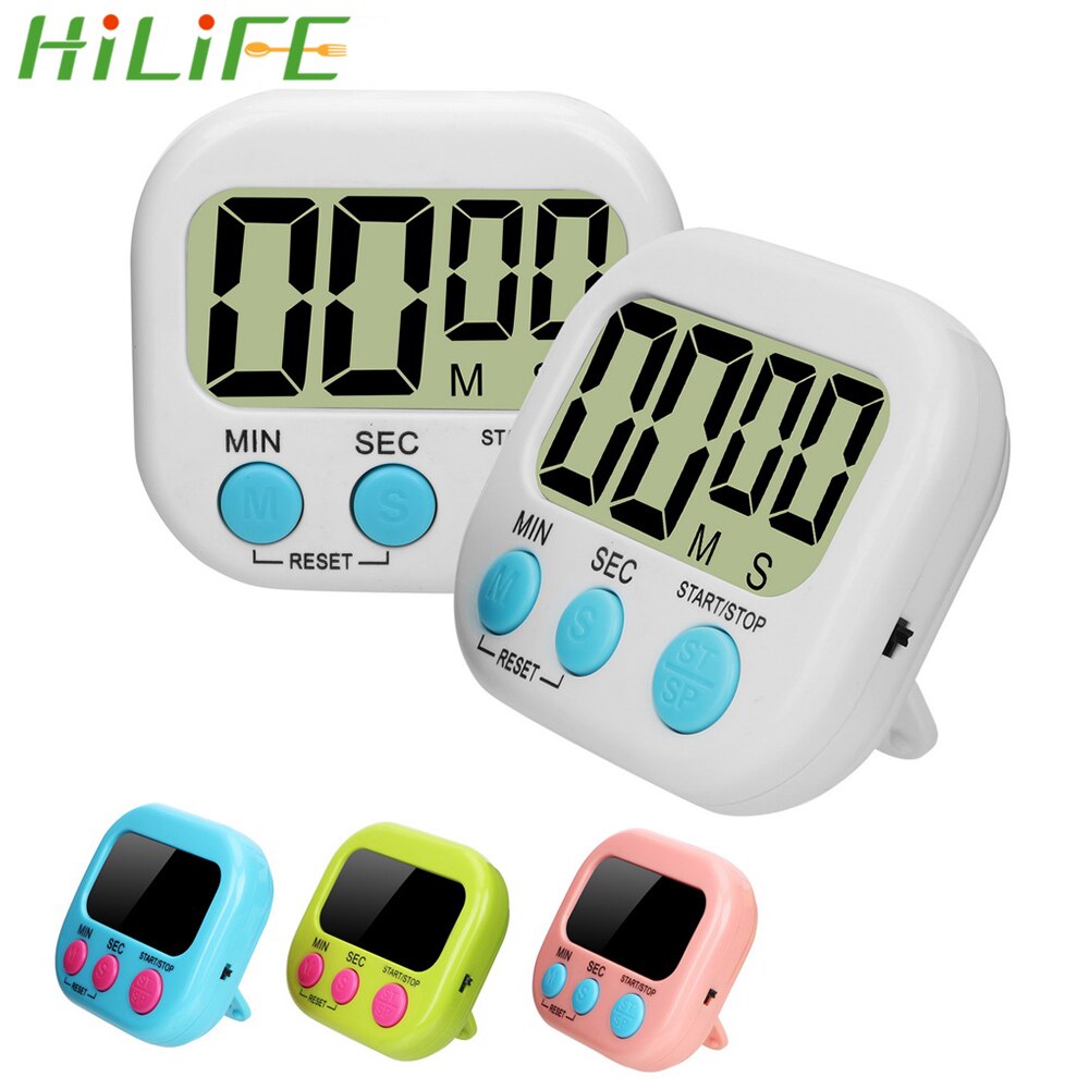 HILIFE Magnetic LCD Digital Kitchen Timer Kitchen Countdown Timer Alarm with Stand Practical Cooking Count Down Clock