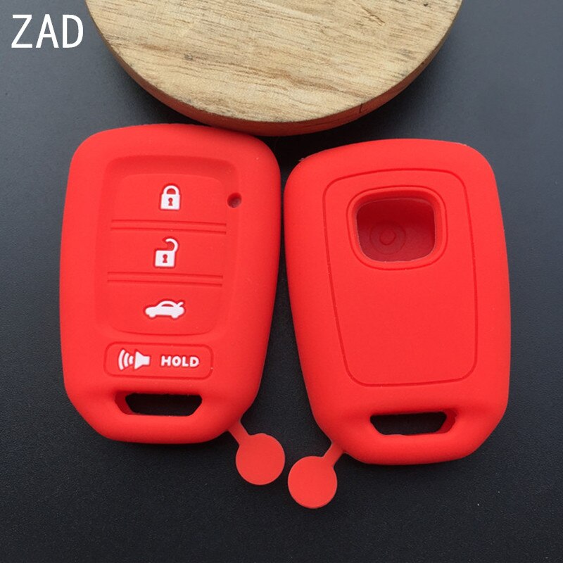 ZAD silicone rubber car key fob cover case shell cap for Honda accord CIVIC CRV jazz HR-V HRV remote key
