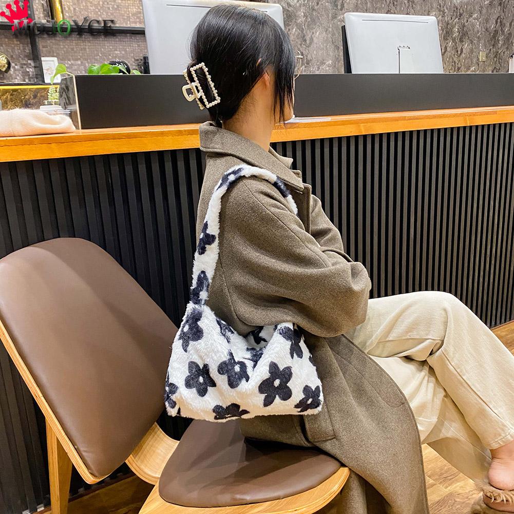 Bolsa de ombro macio bolsa mensageiro moda casual macio crossbody sacos de pelúcia macio underarm ombro feminino totes sacos de embreagem