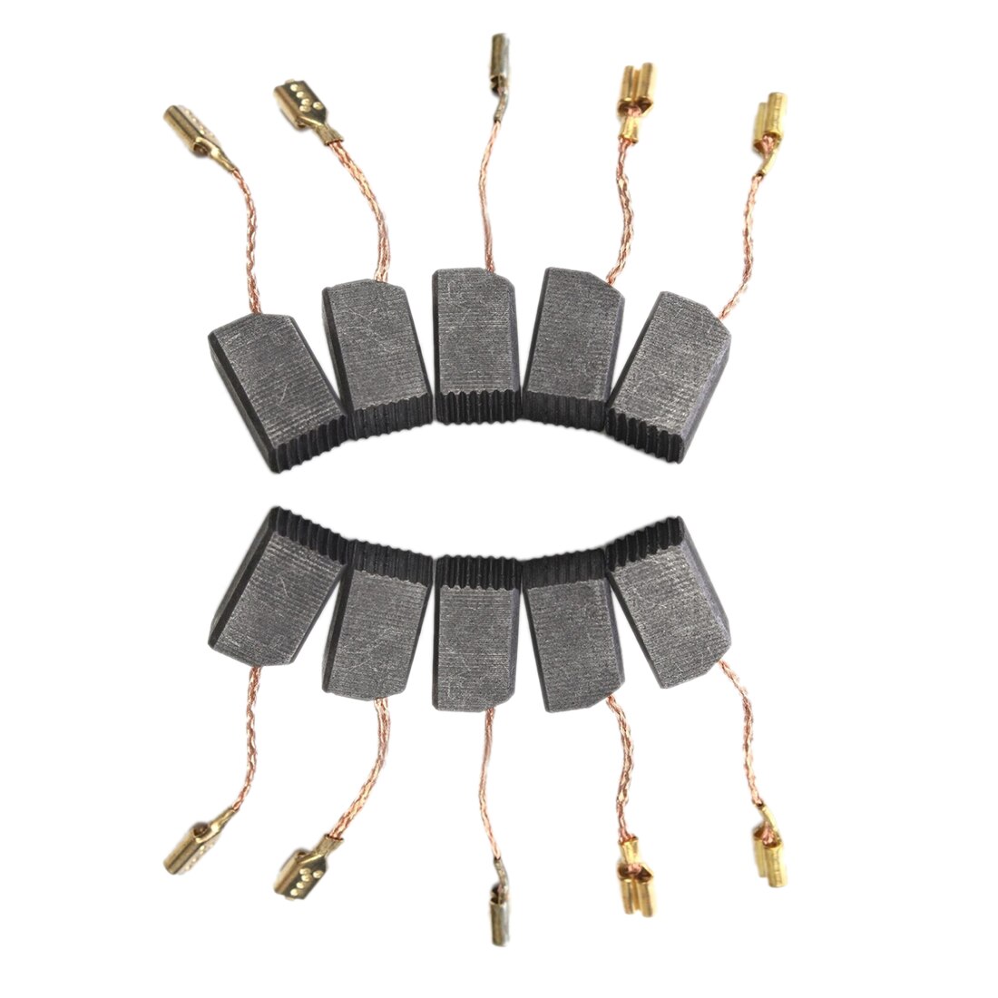 10 Pcs Graphite Koperen Motor Koolborstels Set Strakke Koperdraad Voor Elektrische Hamer/Boor Hoek Grindern 15*8*5 Mm