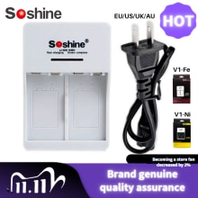 Soshine SC-V1 9V White 2 Independent Channels Smart Rechargeable Battery Charger with LED Indicator for Li-ion、Ni-MH、LiFeP04