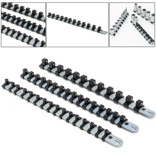 3pcs 340mm Durable Rack Tools Organizer Plastic Socket Holder Rack Storage Divide Rail Tray Single