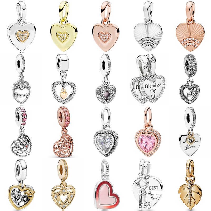 Angel Wings Locket Forever In My Hearts & Bees Friend Pendant Beads 925 Sterling Silver Charms Fit Bracelet DIY Jewelry