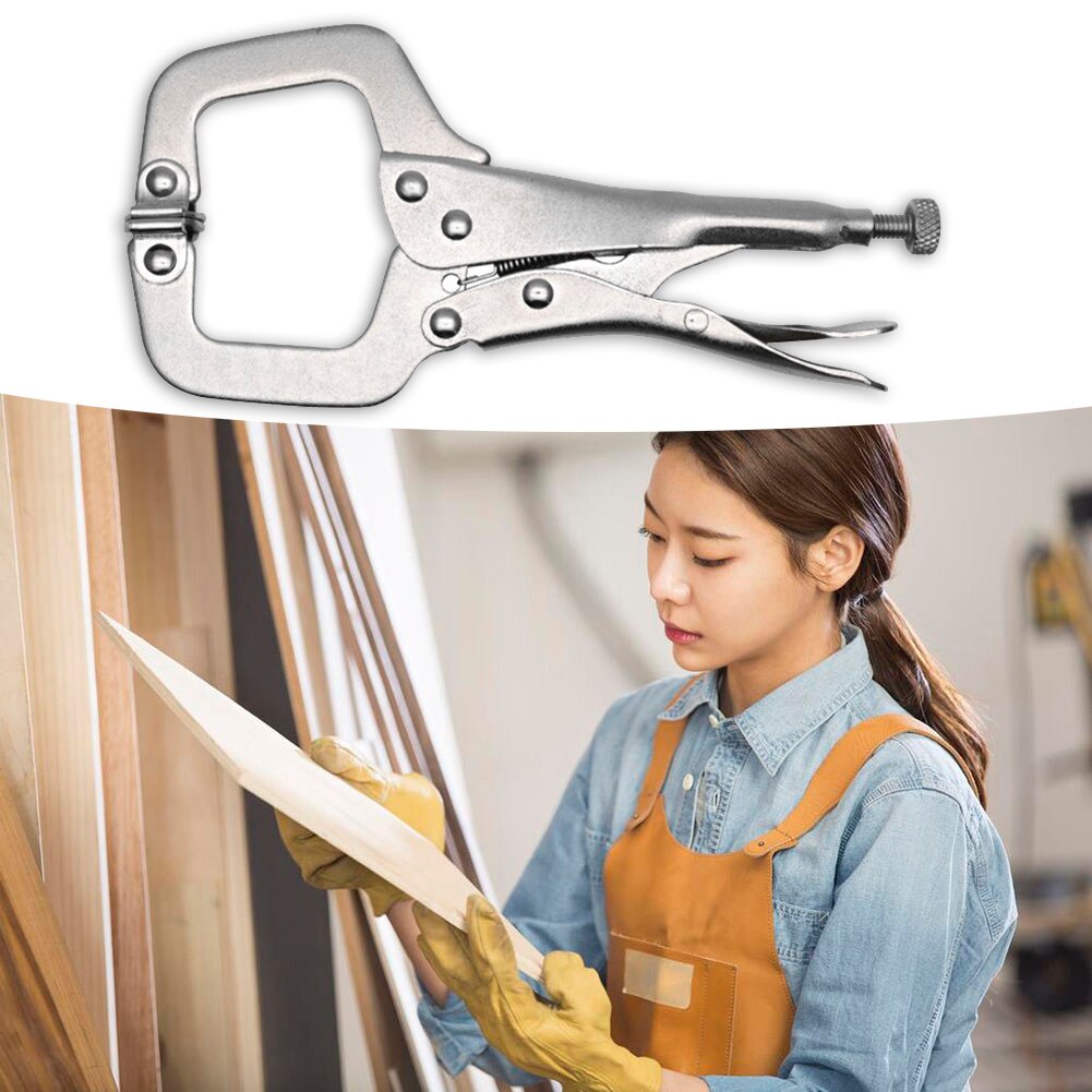 C Clamp weld Clip Woodwork Fix Plier Pincer Tong Tenon Locator Grip Vise Swivel Pad Wood Work Alloy Steel Hand tool Lock Jaw
